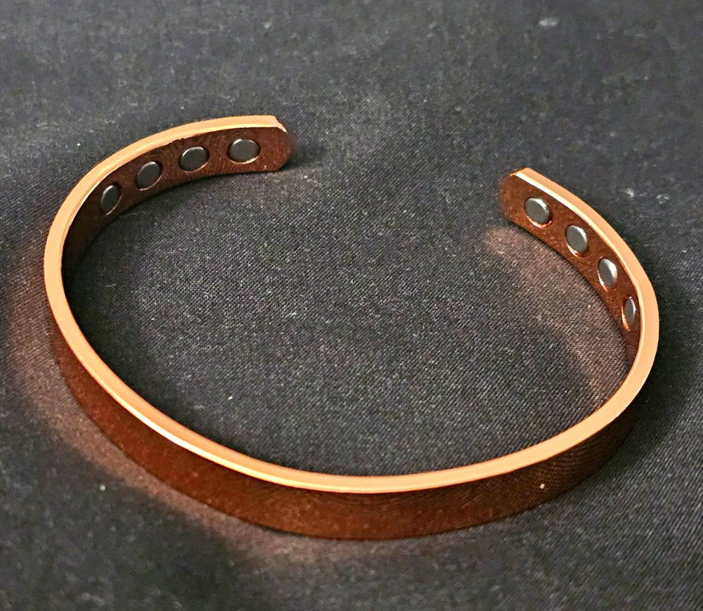 100% Copper Magnetic Bangle Cuff adjustable Bracelet w/ Embedded Magnets Unisex